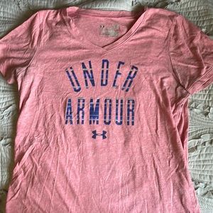 UNDER-ARMOR PINK ATHLETIC SHIRT